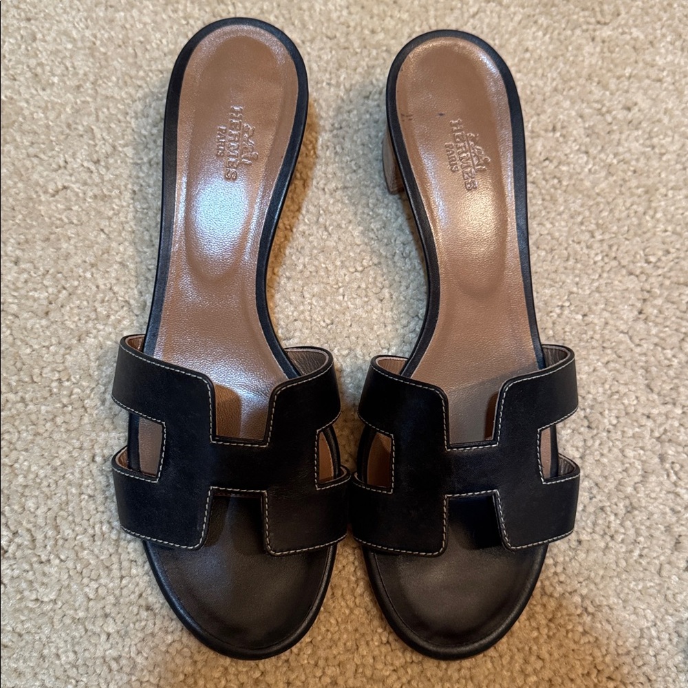 Hermes Oasis Sandals Noir size 40